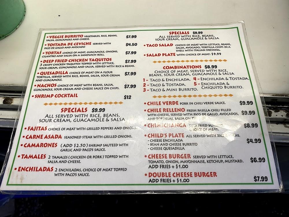 Paco's tacos Modelo Special