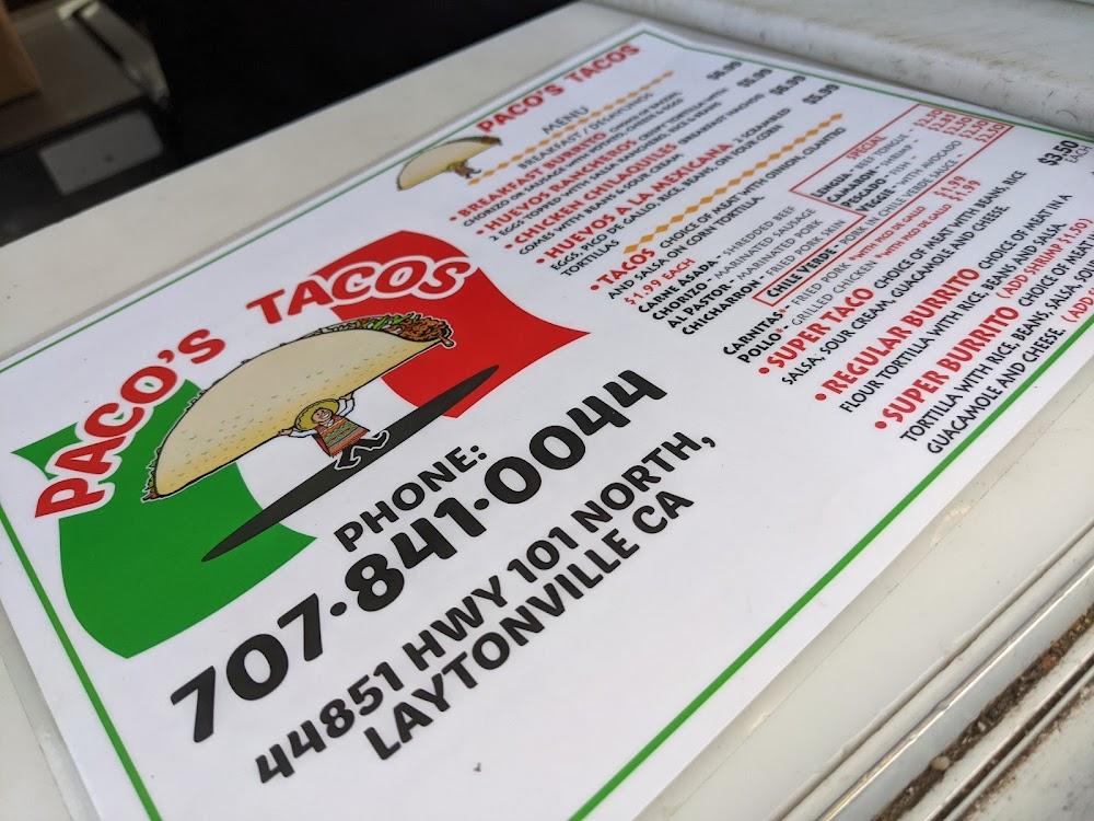 Paco's tacos Menu image 3